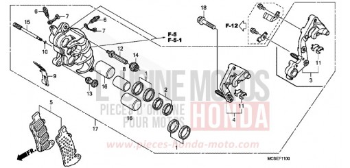 ETRIER DE FREIN AVANT DROIT ST1300AE de 2014